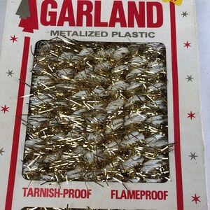 S. S. Kresge Rope Twist Sparkle Garland Gold Italy Vintage Metalized Plastic 18’